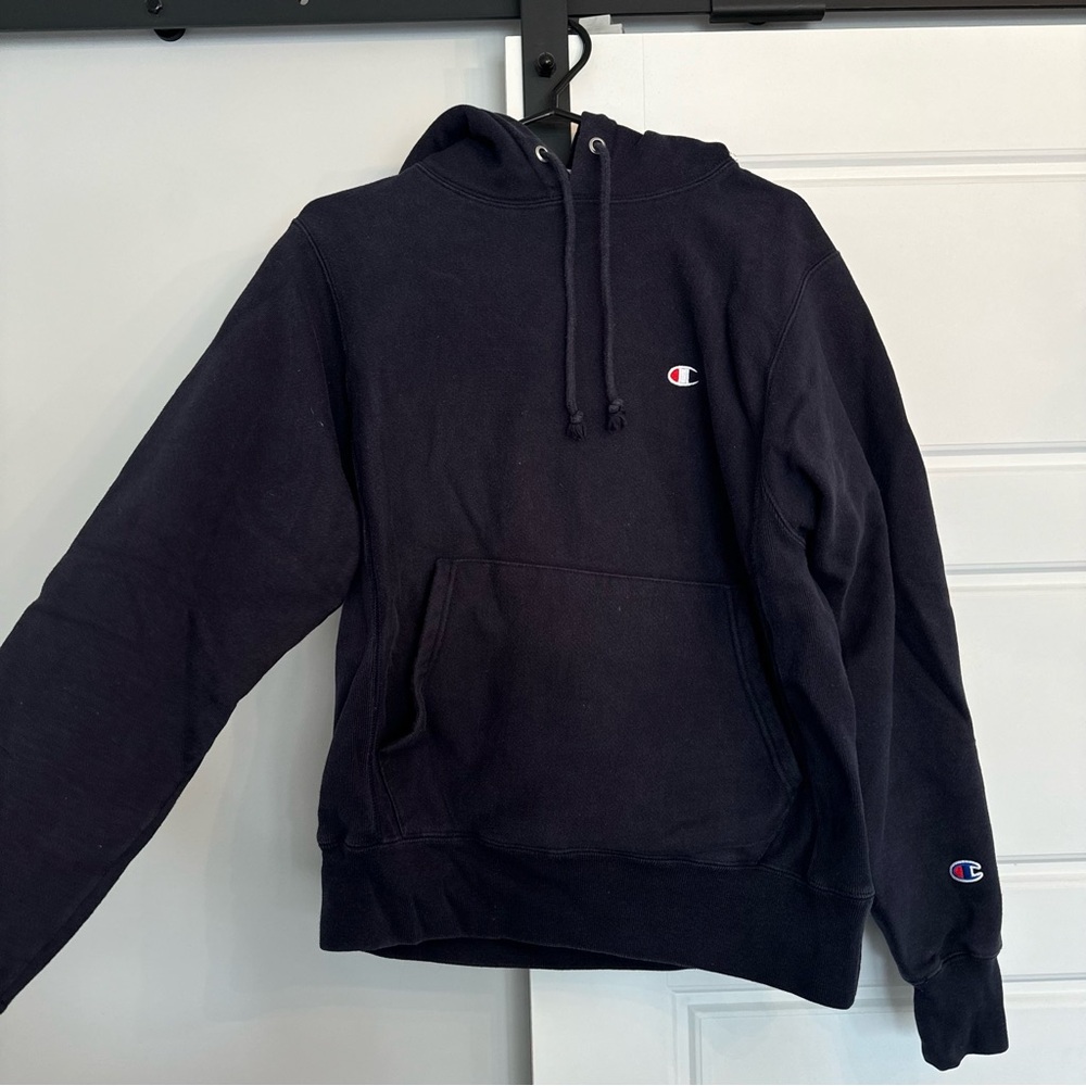 Champion Navy Blue Reverse Weave Hoodie